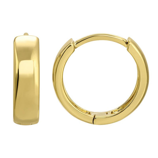 14K Yellow Gold Plain Huggies  Susan Blake Jewelry