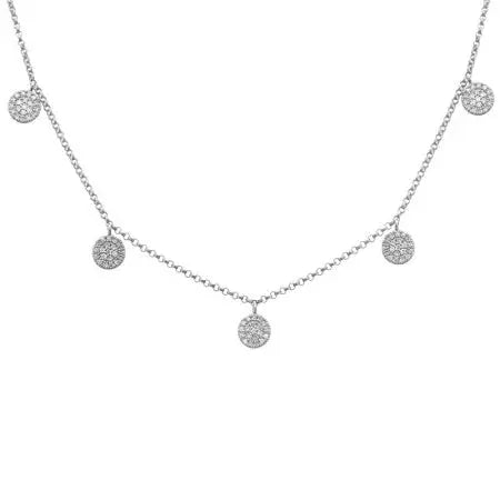 5 Drop Diamond Disc Neck