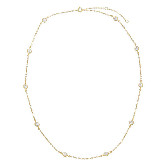 Gold CZ Diamond by The Yard Necklace¬† Susan Blake Jewelry