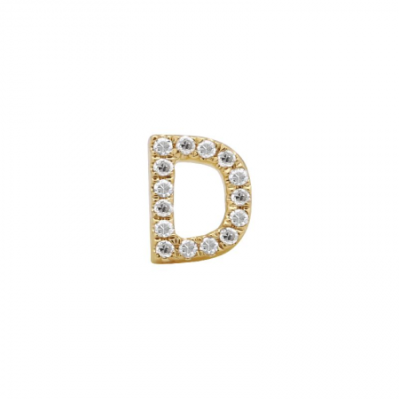 14K Diamond Initial ‚ÄúD‚Äù Stud¬† Susan Blake Jewelry