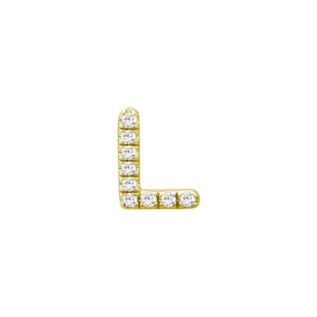 14K Diamond Initial ‚ÄúL‚Äù Stud¬† Susan Blake Jewelry