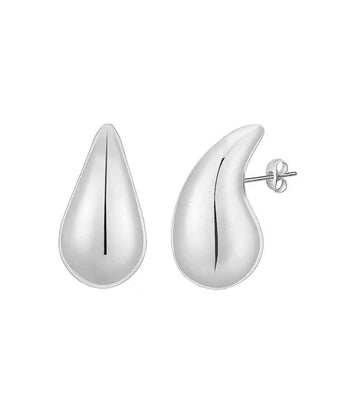 Extra Large Silver or Gold Solid Tear Shaped Earrings¬† Susan Blake Jewelry