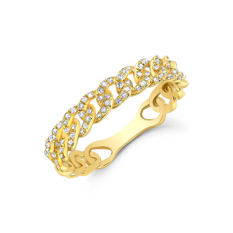 14K Diamond Link Ring  Susan Blake Jewelry