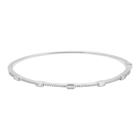 14K WHITE GOLD DIAMOND BANGLE  Susan Blake Jewelry