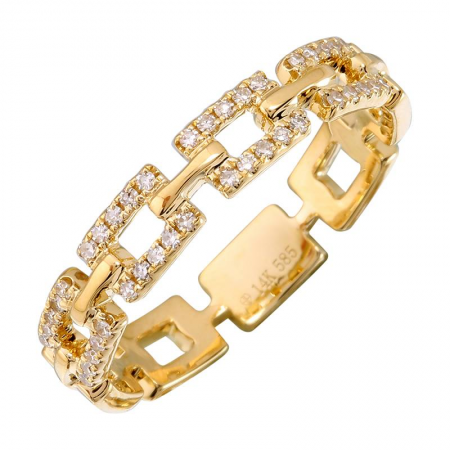 14k Link Diamond Ring  Susan Blake Jewelry