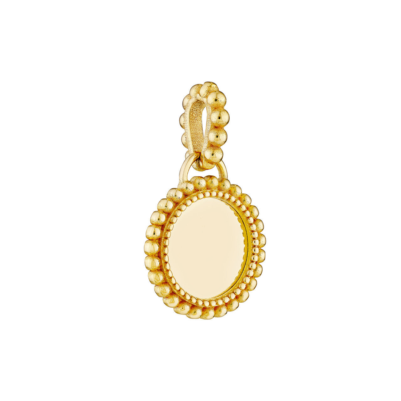 14K Yellow Gold Round Beaded Accent Pendant  Susan Blake Jewelry