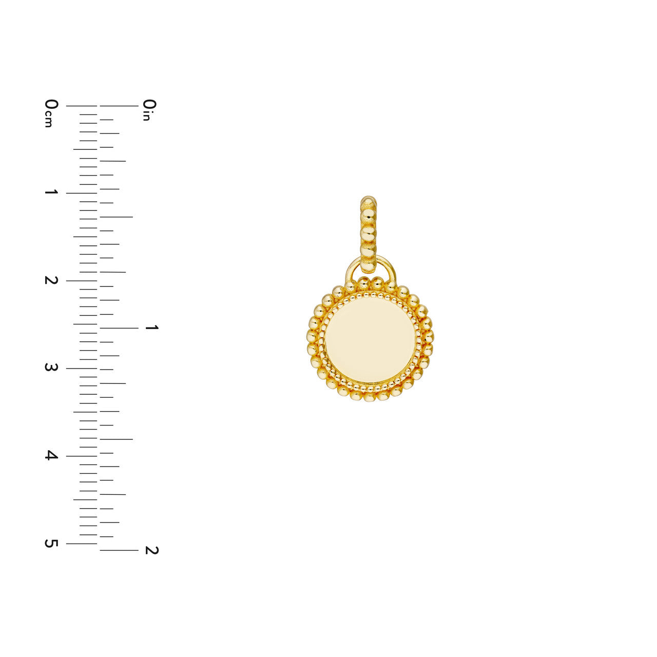 14K Yellow Gold Round Beaded Accent Pendant  Susan Blake Jewelry