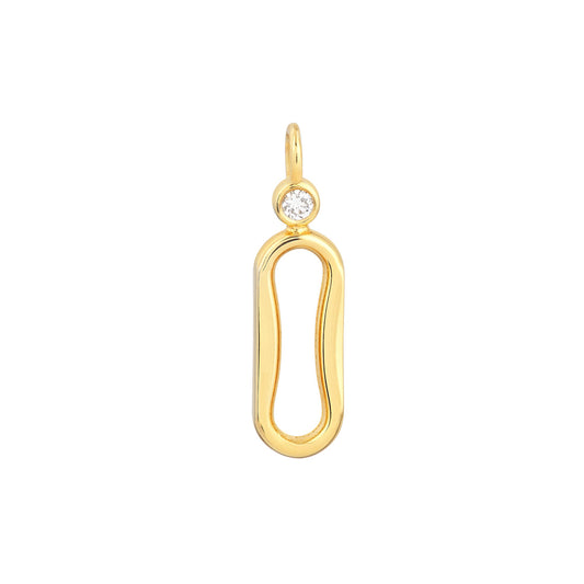 1/20tcw Diamond Oval Link Pendant