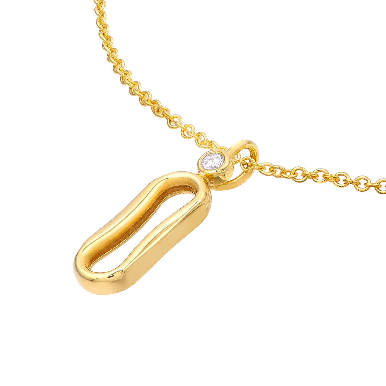 1/20tcw Diamond Oval Link Pendant