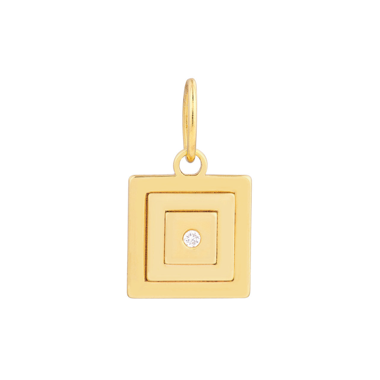 Diamond Square Stacked Pendant  Susan Blake Jewelry