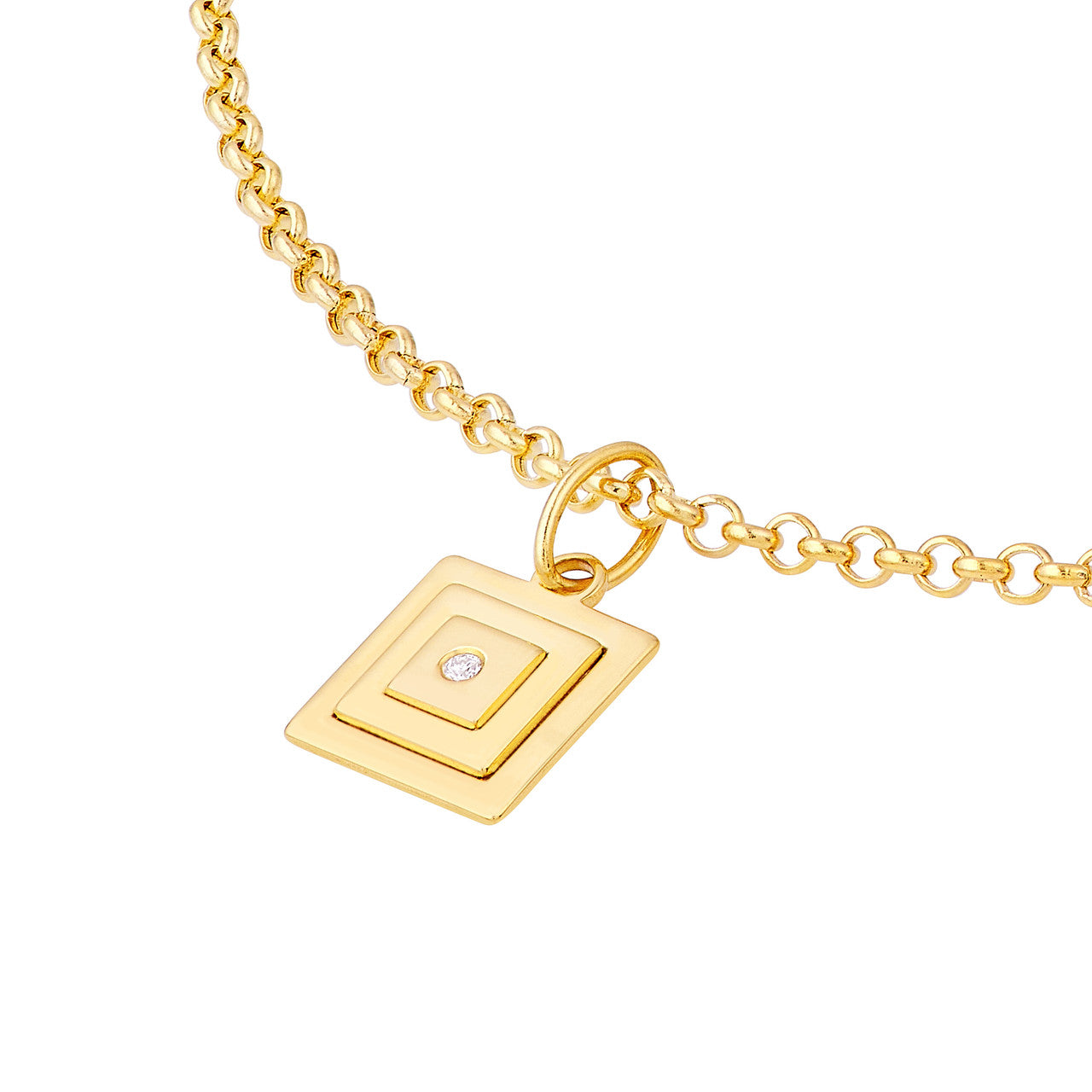 Diamond Square Stacked Pendant  Susan Blake Jewelry