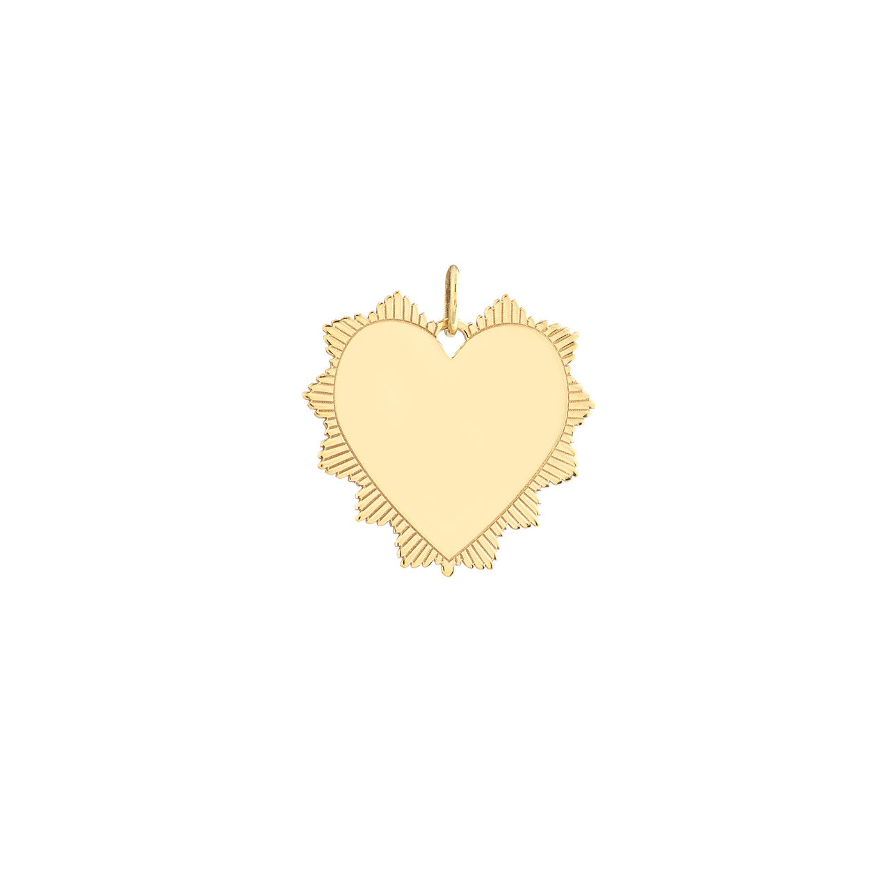 Engravable Spike Heart Pendant