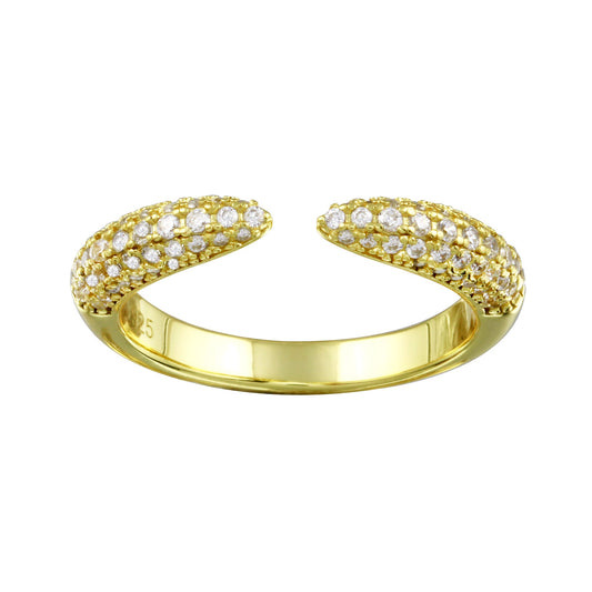 Gold Open Claw CZ Ring¬† Susan Blake Jewelry