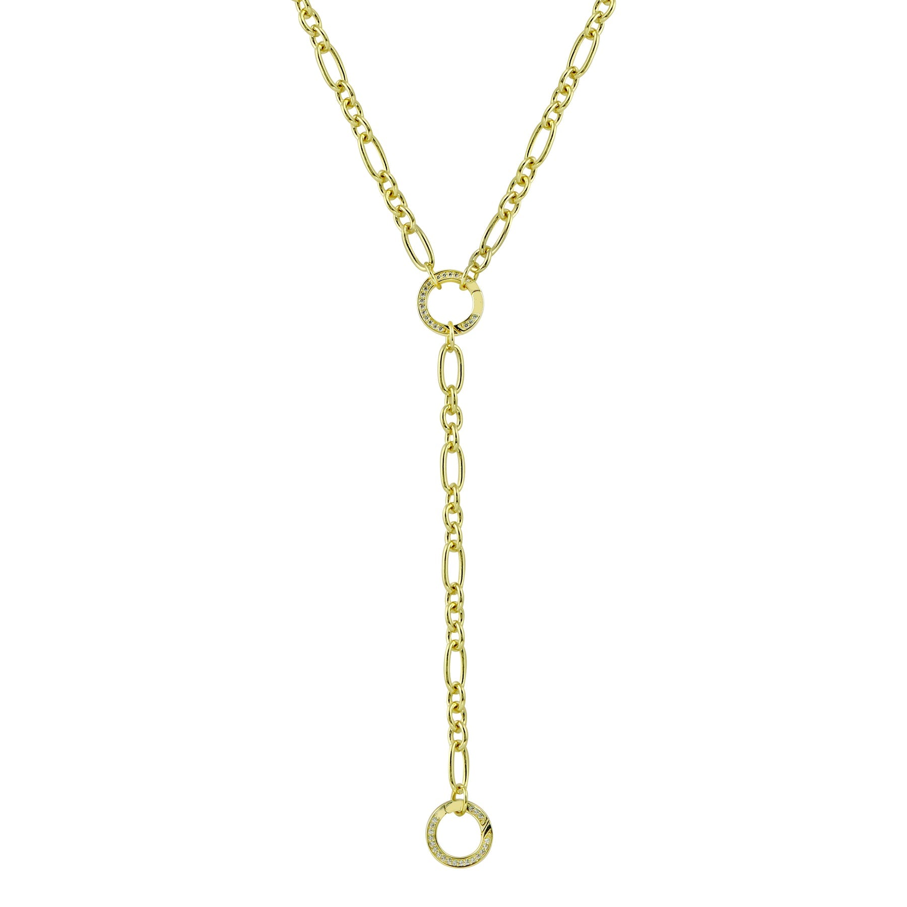 Gold Link Push Clasp Enhancer Lariat¬† Susan Blake Jewelry