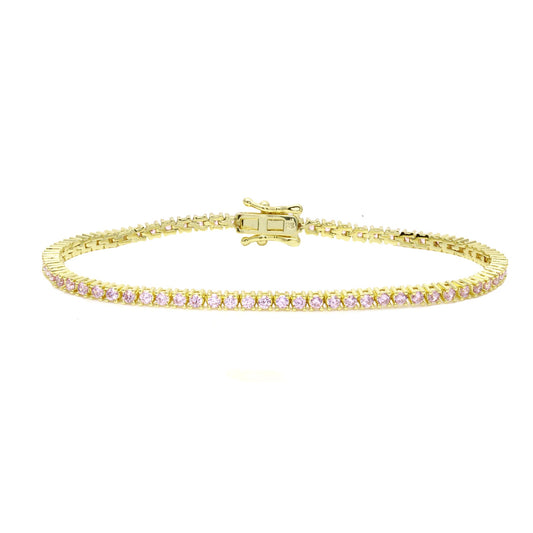 Pink Thin Tennis Bracelet¬† Susan Blake Jewelry