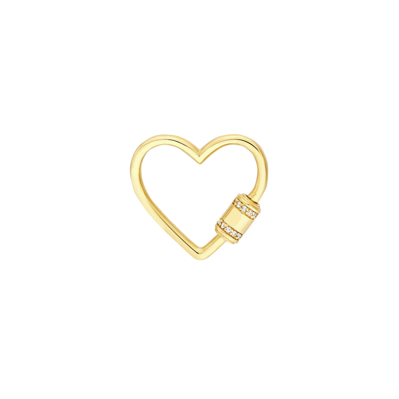 Diamond Barrel Twist Heart Clasp