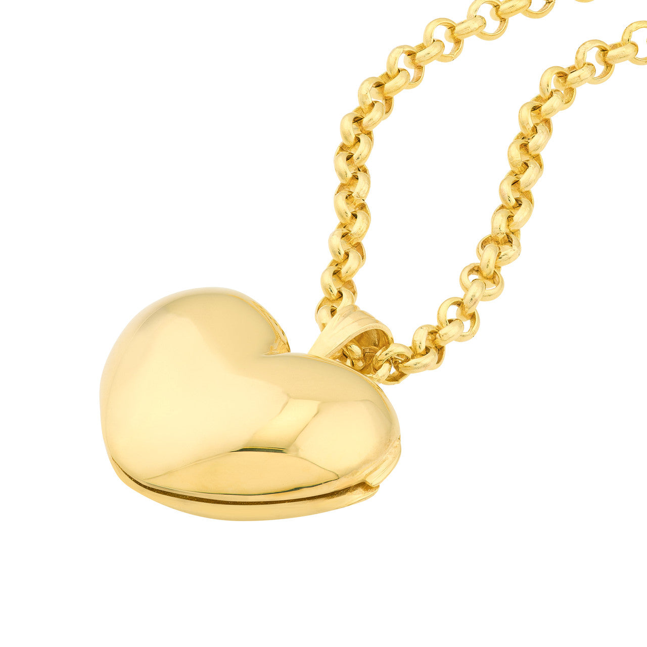 14k Yellow Gold Heart Locket Pendant