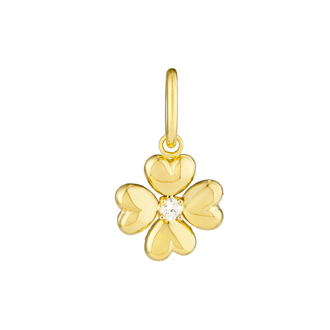 14K Yellow Gold Puff Flower Charm  Susan Blake Jewelry