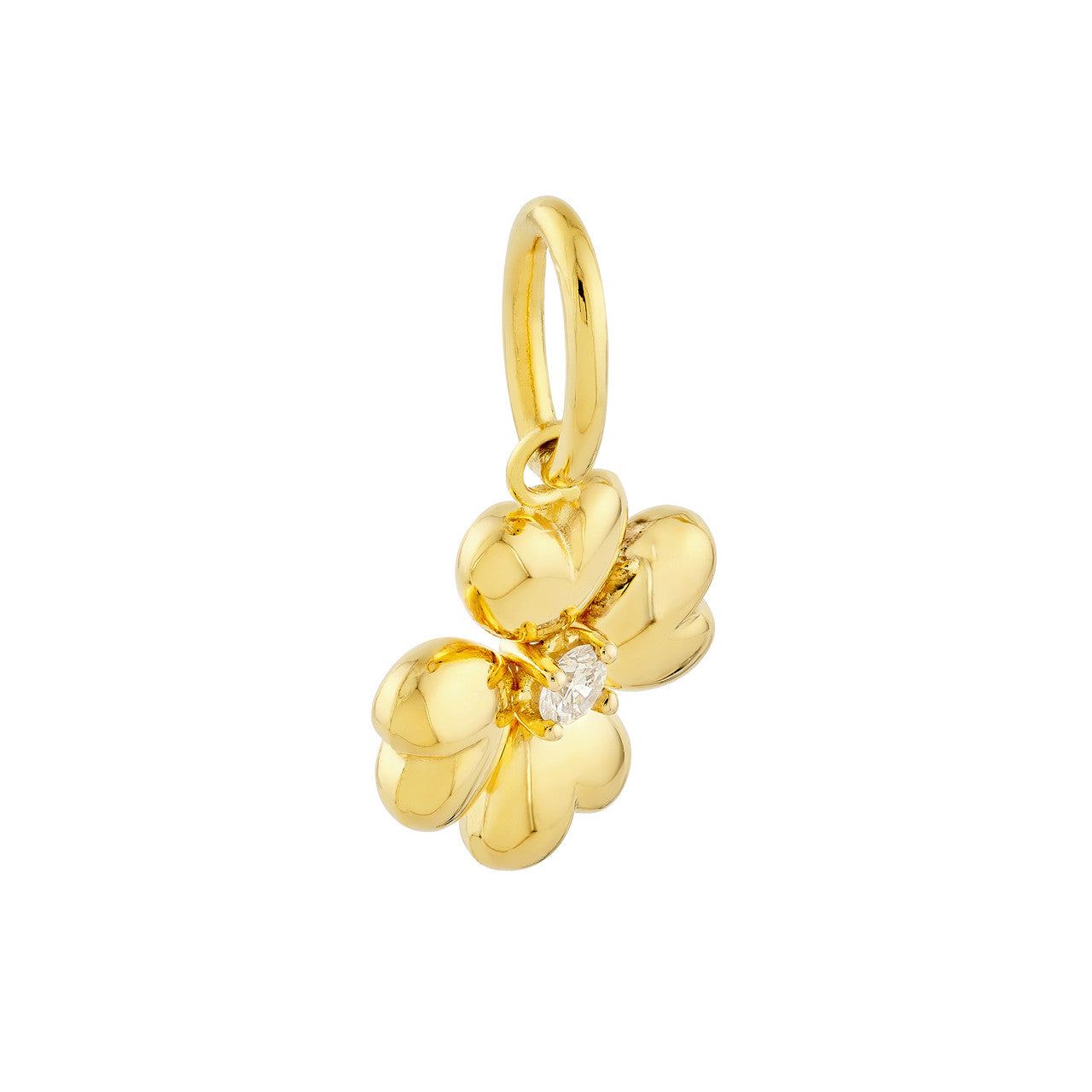 14K Yellow Gold Puff Flower Charm  Susan Blake Jewelry