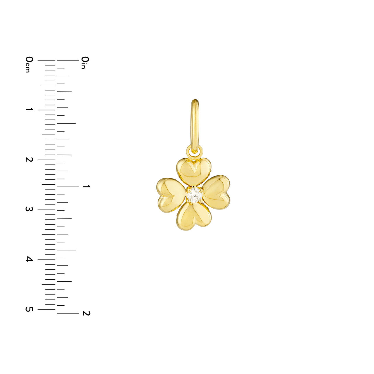 14K Yellow Gold Puff Flower Charm  Susan Blake Jewelry