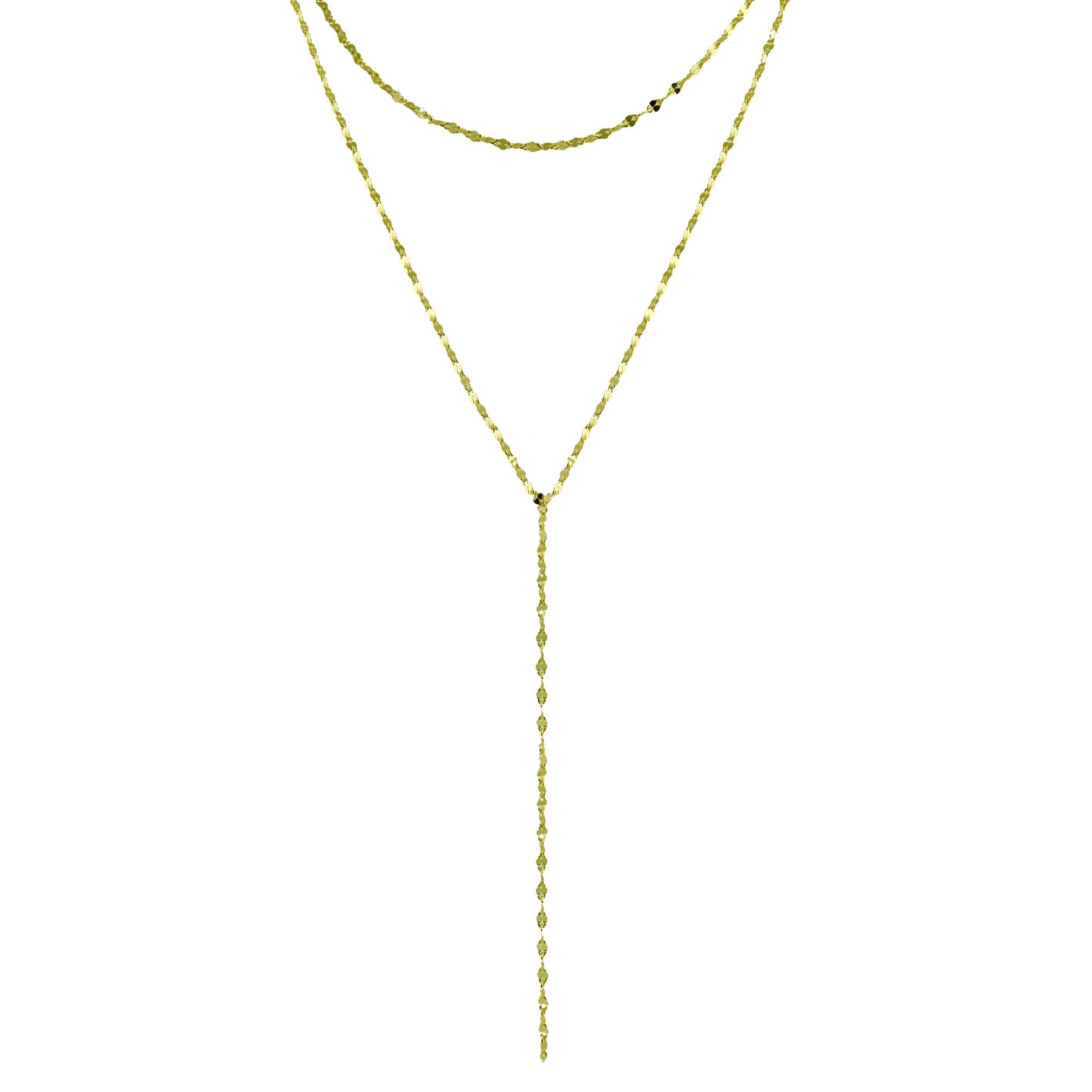 Gold Double Chain Lariat Necklace¬† Susan Blake Jewelry