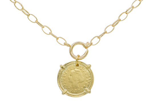 Vintage Coin Pendant Necklace¬† Susan Blake Jewelry