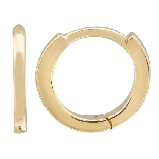 Eternity Mini Round Huggie Earrings in Yellow Gold