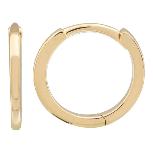 14k Yellow Gold Mini Round Eternity Huggie Earrings