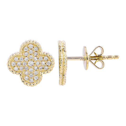 14k Yellow Gold Diamond Earrings1 - Susan Blake Jewelry