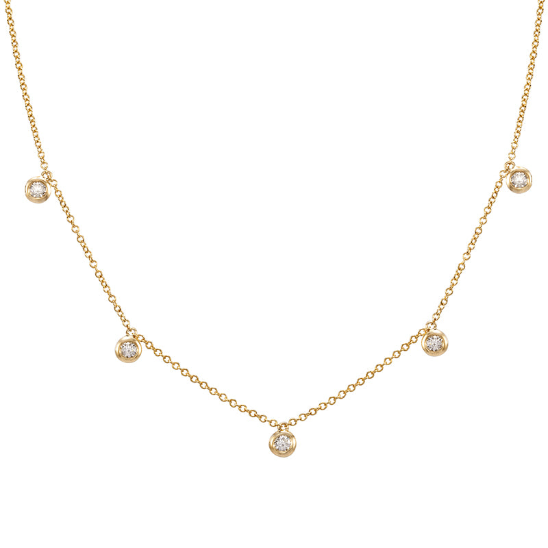 14k Yellow Gold Diamond Necklace - Susan Blake Jewelry