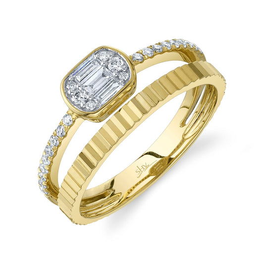 14K Yellow Gold Diamond Baguette Ring  Susan Blake Jewelry