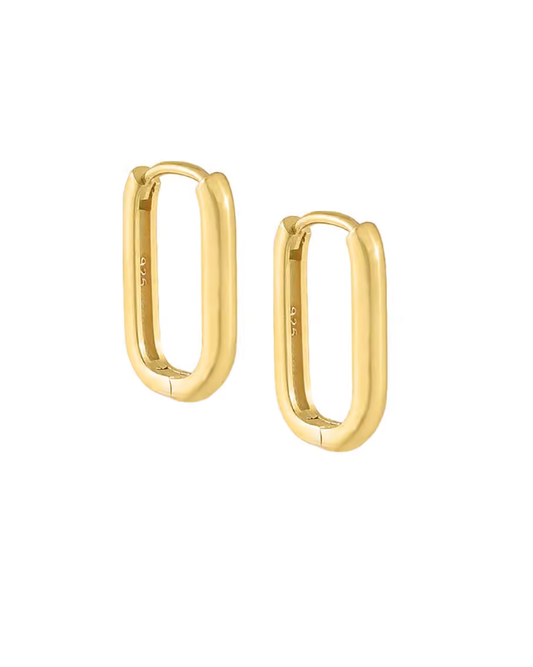 Solid Oval Huggie Earrings (15 MM)¬† Susan Blake Jewelry