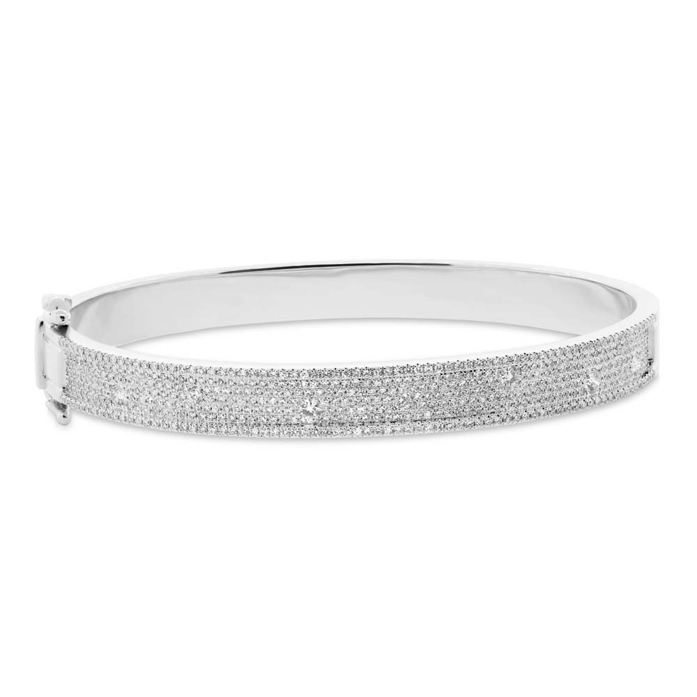 pave diamond bangle bracelet