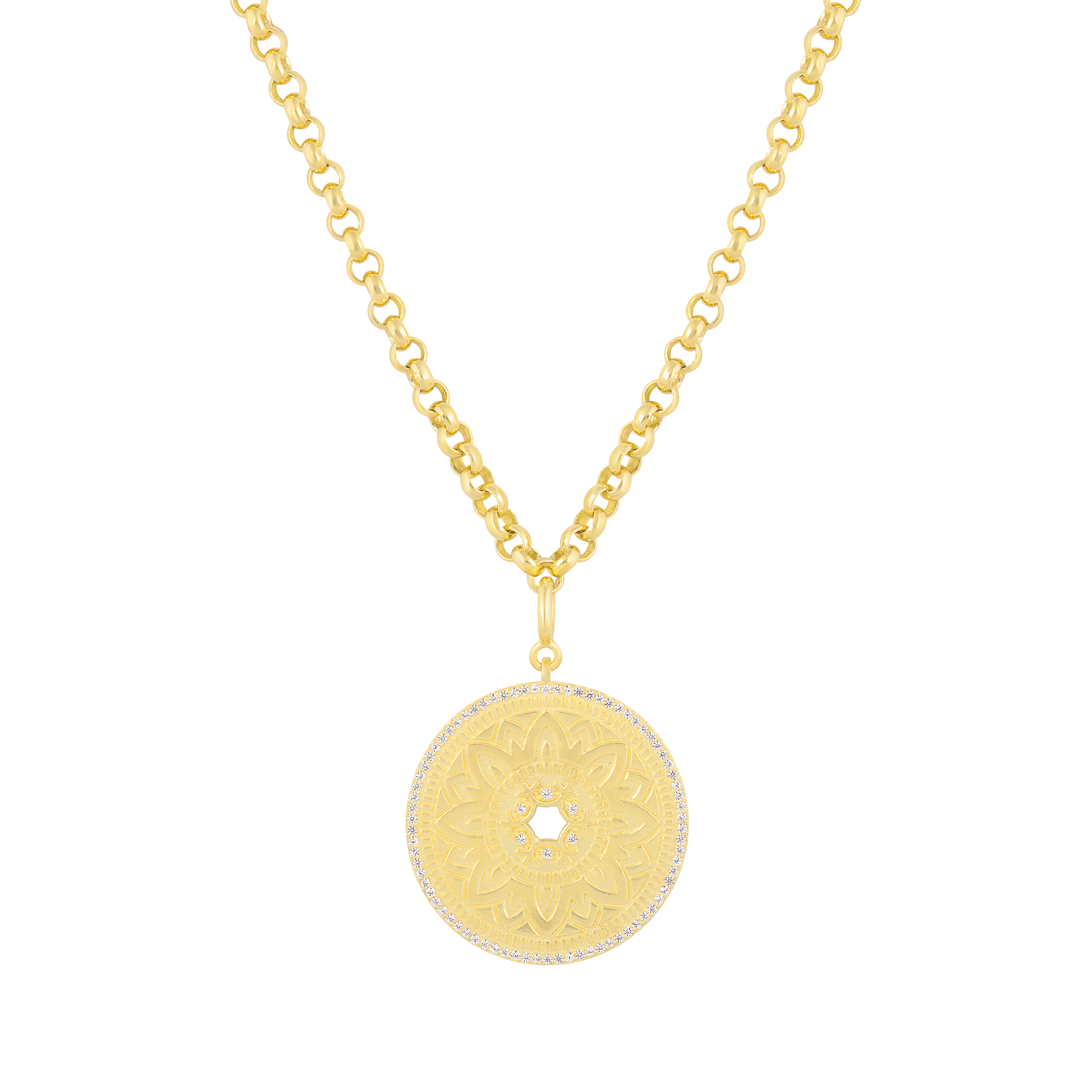 medallion chain necklace